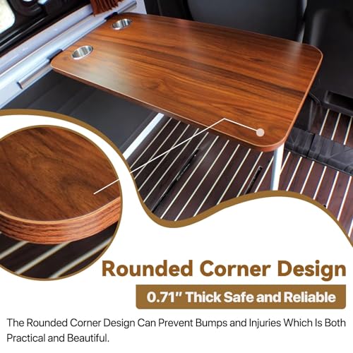 Table pliante murale réglable en acier pour camping-car et studio - 4