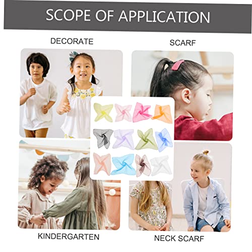 12pcs Dance Square Scarves Bright Colors Acrobatic Scarves for Performance Boy Girl Dance Belly Dancer Versatile Accessories2