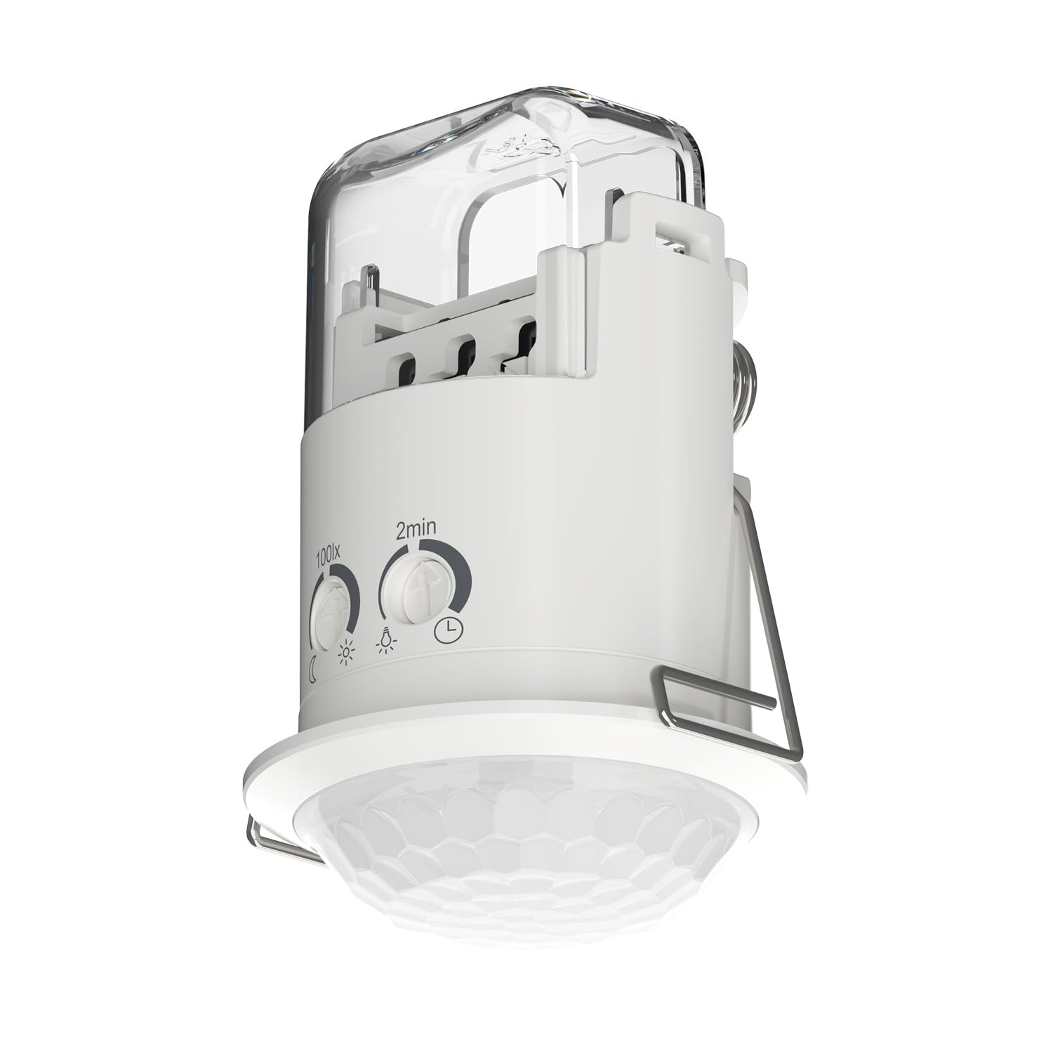 Theben 1030202 PIRA T6 Mini Detector de Presencia/Movimiento 360° 6 m | empotrado en techo, PIR, 200 W LED, 5 s-15 min, certificado sensNorm, medición continua, preconfigurado