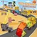 Magnetic Tiles Kids Construction Toys - Road Set with Magnet Crane for Boys Age 3-5 4-8 8-10, Magnet Building Blocks Expansion Pack, Outdoor Toddler Activities Preschool Classroom Learning Toys Gift