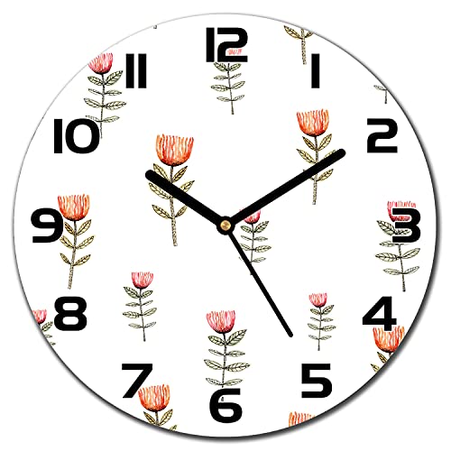 Horloge en Verre de Securite Impression Moderne 30 cm
