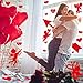 Censen 77 Pieces Valentine Cutouts Set 72 Cupid Heart Bulletin Board with 5 Dispensing Glues Red White CardStock Cutouts for Crafts for Valentine Windows Wall Wedding Favor Party Decorations