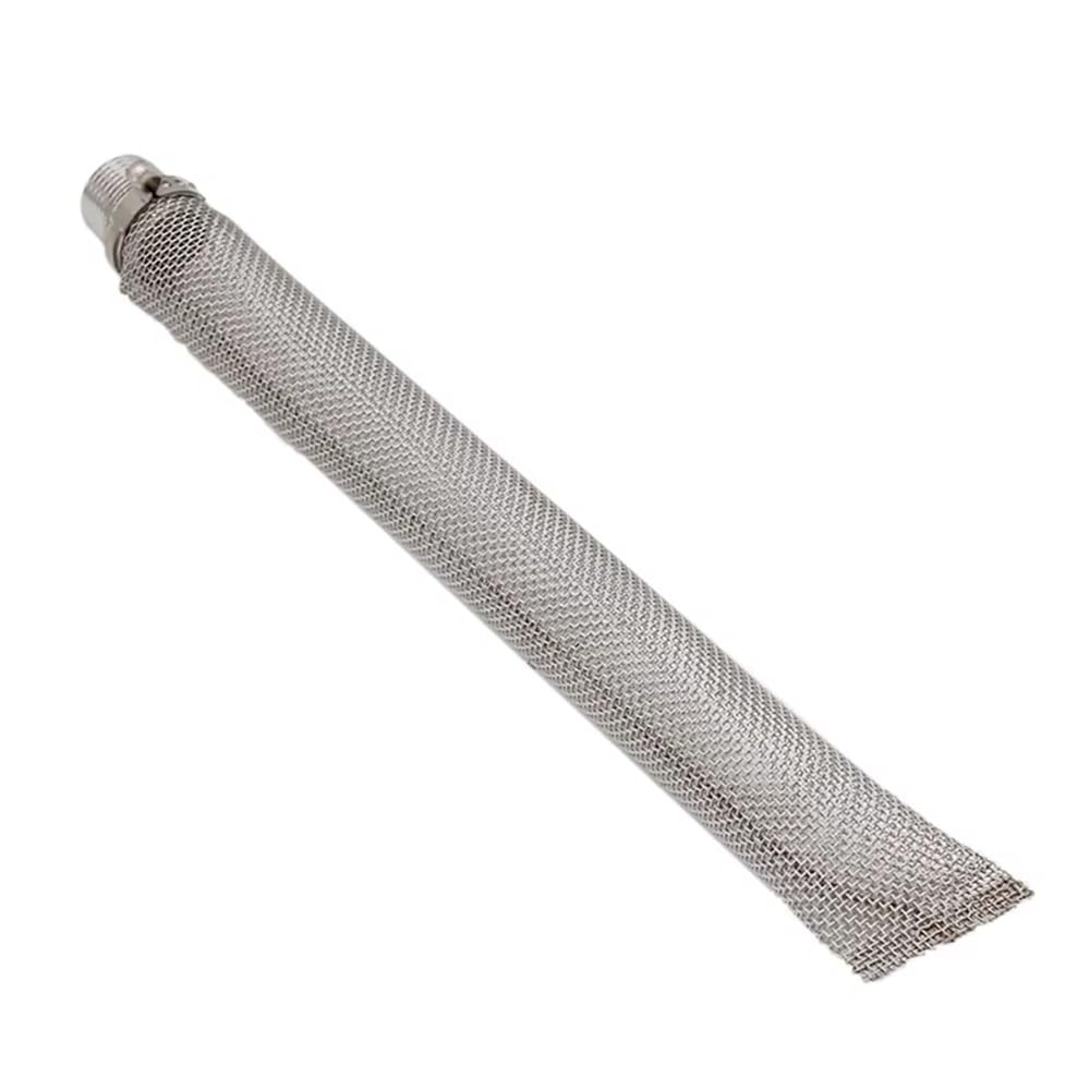 Filtro per l'acqua, 1 filtro for luppolo in acciaio inox 304 con raccordi NPT maschio da 1/2" - 16 maglie for la produzione di birra fatta in casa lunghezza 12 pollici(12 inch)