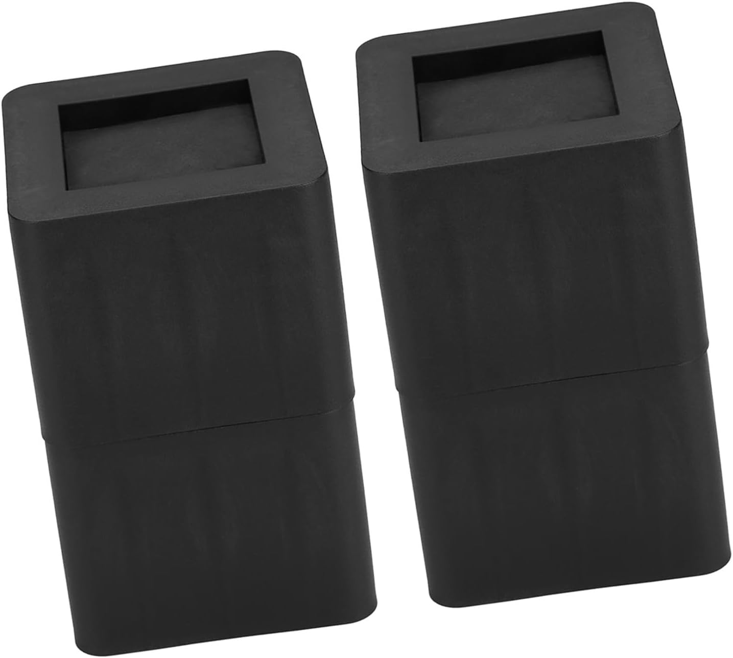 4pcs Set Furniture Leg Risers Furniture Riser, Bed Riser PP Plastic Non Slip Riser for Table Desk Bed Sofa Black Color