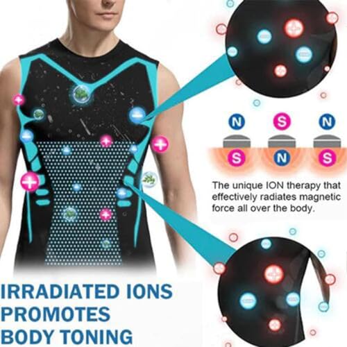2025 New Version Ionic Shaping Sleeveless Shirt Compression Mens Slimming Undershirt Soft Comfortable Sleeveless Vest2