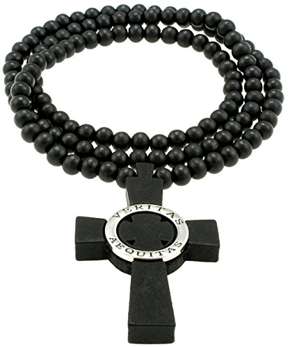 GWOOD Veritas Aequitas Wood Pendant Necklace3