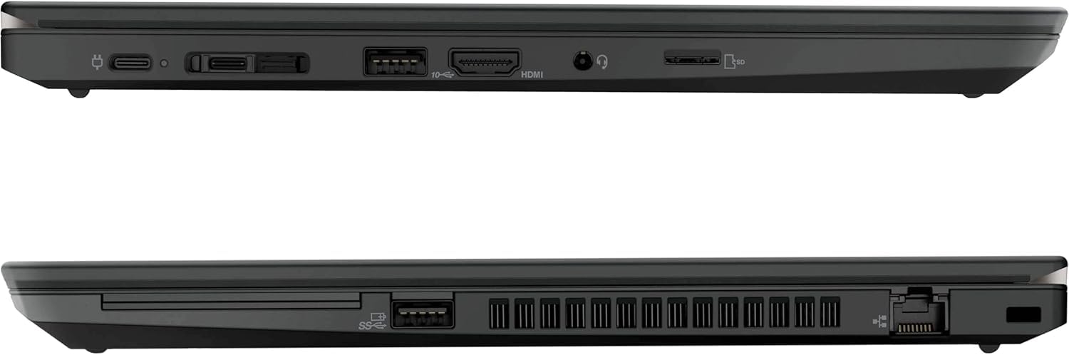 Lenovo Thinkpad T14 Gen 1 Ordinateur Portable Professionnel, 14" FHD (1920 x 1080), Intel Core i7-10610U, 16 Go de RAM, SSD de 256 Go, Clavier QWERTY américain, Windows 11 Pro (Reconditionné)