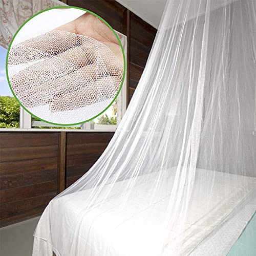 Morden Ms Bed Canopy Netting For Single To King Size, Mosquito Net Princess Round Hoop Hanging Curtain Netting, Round Hoop Sheer Fit Crib, Twin, Full, Queen（White） #TOP5