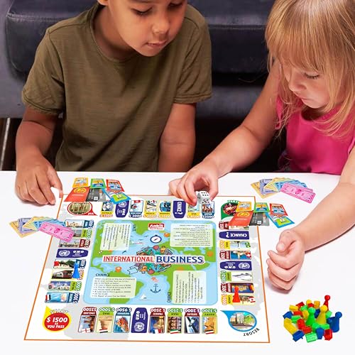 Image of Ankit Toys & Games International Business Board Game for Kids & Family - Educational and Fun Property Management Global Trade Game for Ages 6+ (Board Size 38 * 38 Cm)