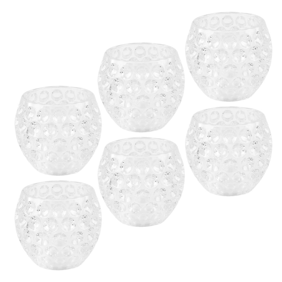 Portacandele Tealight in Vetro, Set da 6 Pezzi per Tavolo | Matrimoni e Tavoli da Pranzo, Pulizia Semplice, Stile Moderno ed Elegante