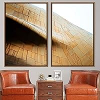 2 Piece Framed Canvas Wall Art Solid Structures Canvas Prints Home Artwork Decoration for Living Room,Bedroom - 16