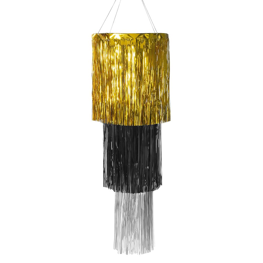 Boland 50370 Chandelier Party Time, Hanging Decoration Made of Tinsel, Party Decoration for Birthday or New Year's Eve