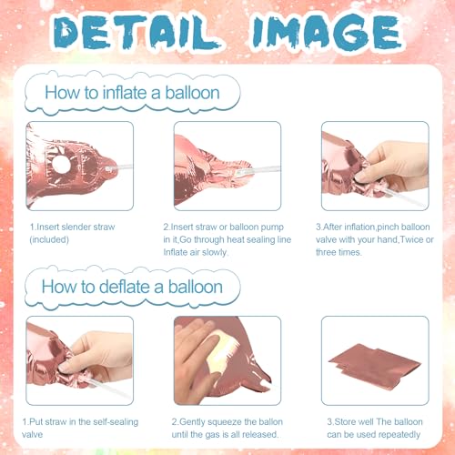 Image of Large Bride Balloons Rose Gold with 2 PCS Ring Balloons for Bridal Shower Bachelorette Engagement Party Decorations