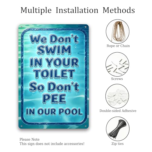 Cartel metálico de seguridad para piscina 12x8 pulgadas miniatura 7