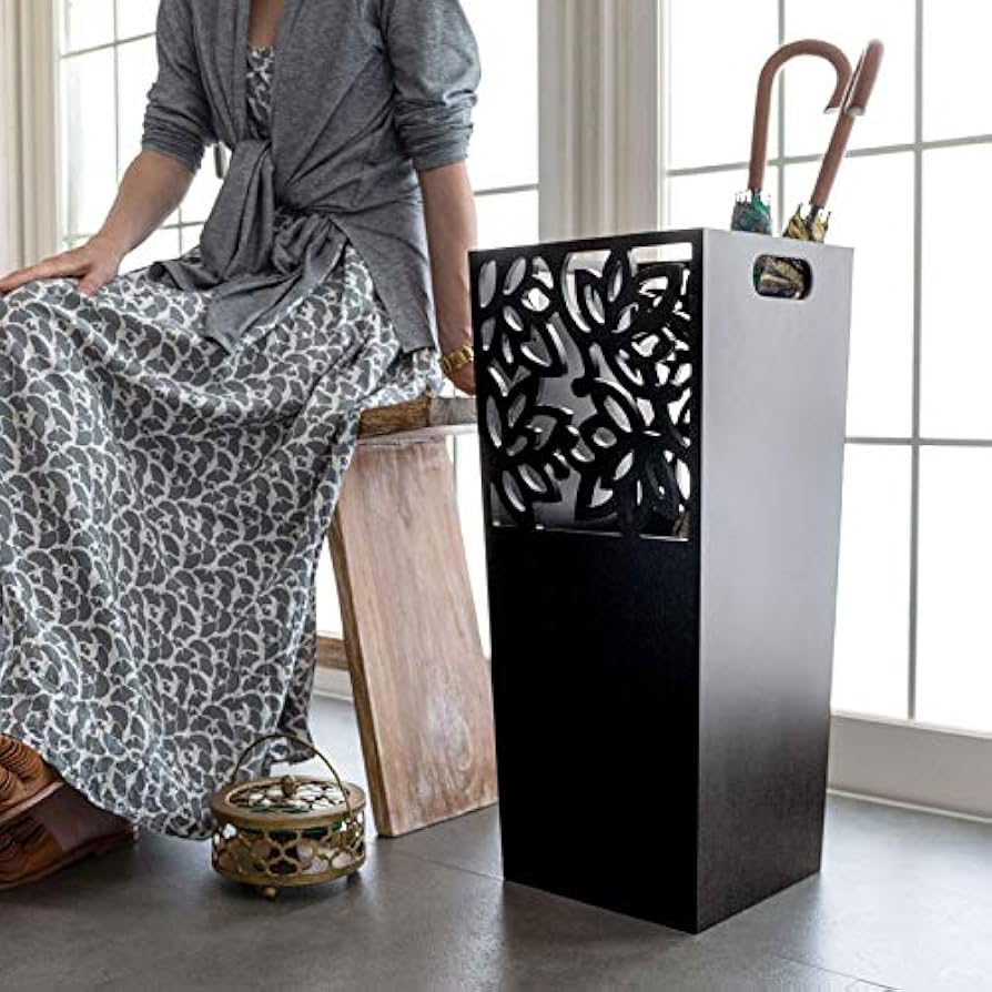 Amazon｜【アジア工房】蓮の花をモチーフにした彫刻アートの傘立て