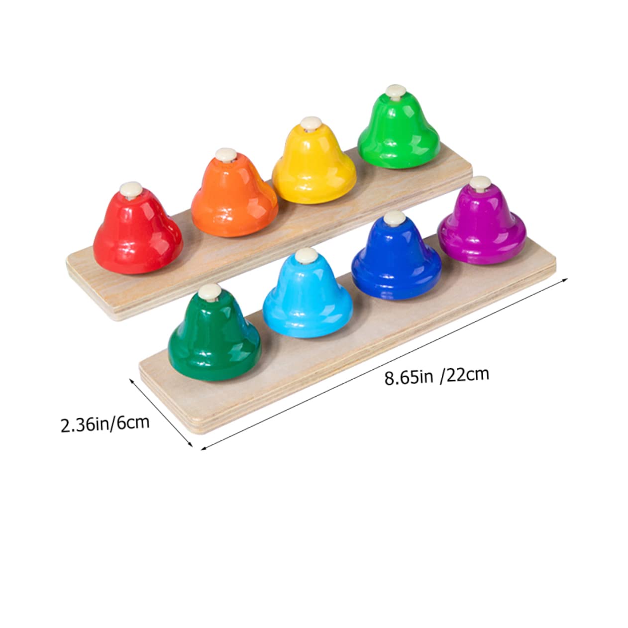 SUPVOX Campanelli Mano Colorati per Strumenti Musicali Percussione per Ragazzo Ragazza Giocattoli Interattivi per Sviluppo Mano-cervello e Interesse per Musica