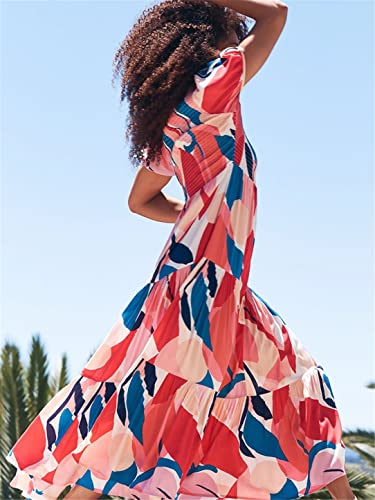 Robe de plage bohème imprimé patchwork violet S Adhdyuud - 2