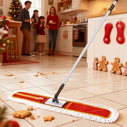 CLEANHOME Heavy-Duty 36" Commercial Dust Mop & Floor Sweeper - Extra Wide Wet/Dry Hardwood Floor Cleaner with 59" Long Handle, Washable Microfiber and Oxford Mop Pad by CLEANHOME - Image 7
