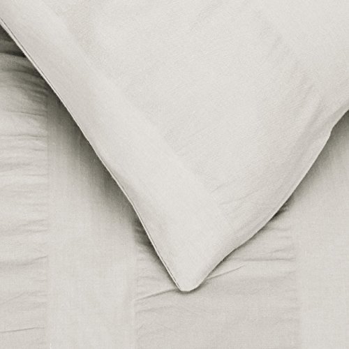 Image of Pinzon Seersucker Duvet Cover Set - Full /Queen, White