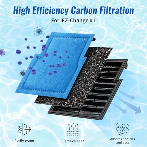 Image of 6 Pack Aquarium Filter Cartridge for Marineland Rite-Size A & for EZ-Change #1, Fish Tank Filters Cartridges Fit for MarineLand Penguin 5-15 Power Filters 75 & 100