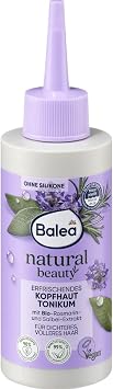 Balea Natural Beauty Refreshing Herbal Shampoo 400 ml + Scalp Tonic Natural Beauty 150 ml + Scalp Massage Brush Set of 2