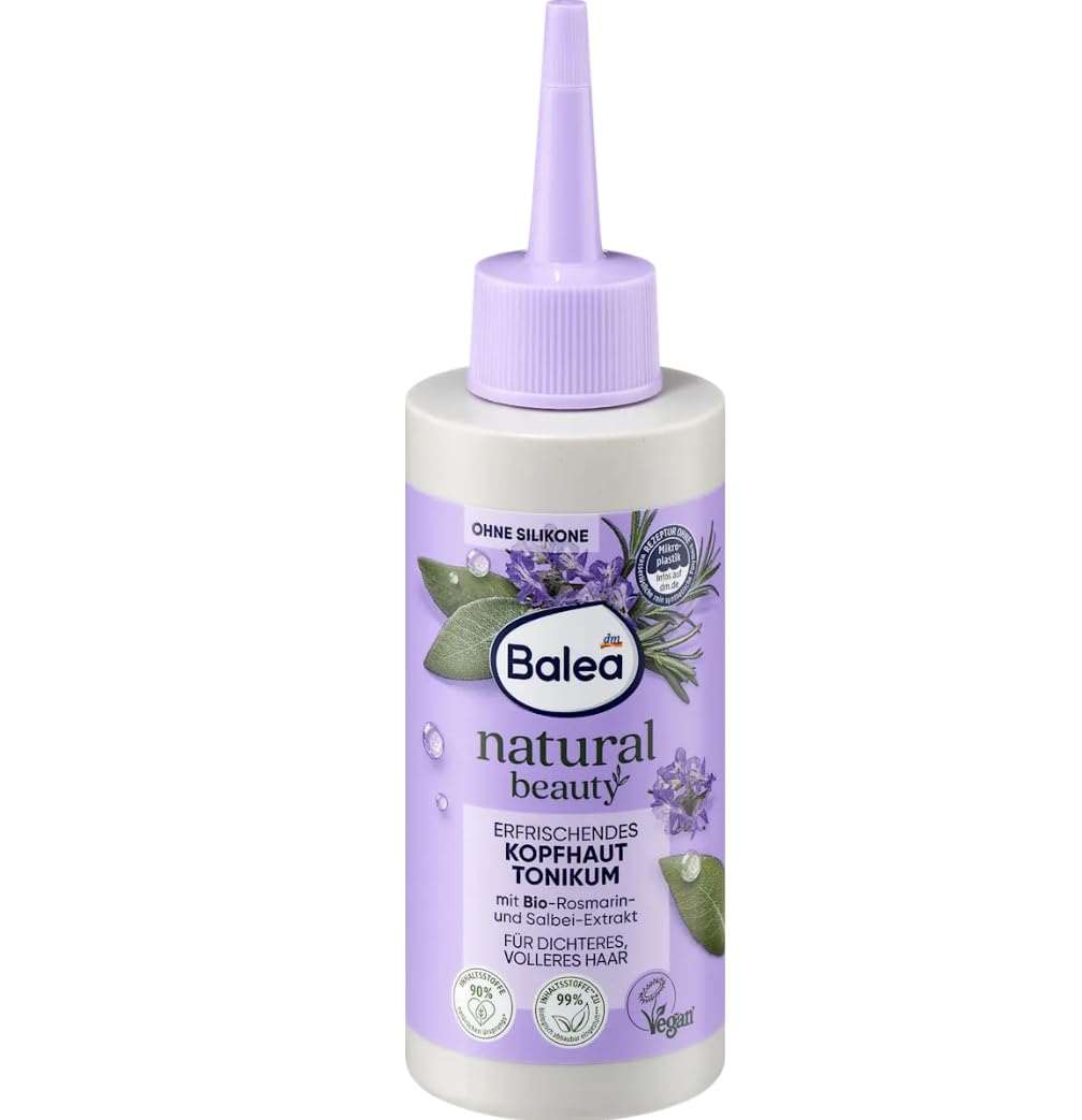 Balea Natural Beauty Refreshing Herbal Shampoo 400 ml + Scalp Tonic Natural Beauty 150 ml + Scalp Massage Brush Set of 2 - Image 3