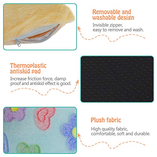 Image of HOMEYA Small Animal Pet Bed, Sleeping House Habitat Nest for Guinea Pig Hamster Hedgehog Rat Chinchilla Hideout Bedding Snuggle Sack Cuddle Cup Cage Accessories with Removable Washable Mat (Blue)