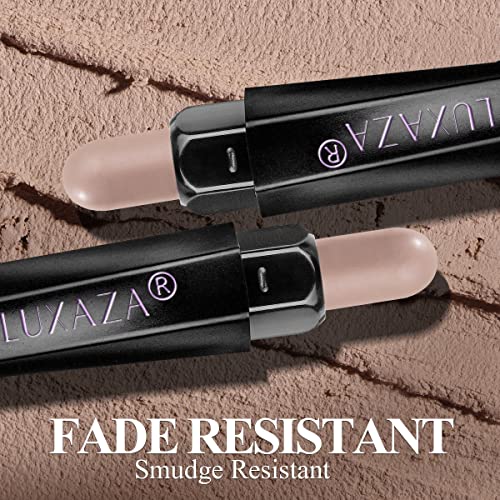 Luxaza Cream Single Eyeshadow Stick With Blending Brush, Hypoallergenic Eye Shadow Stick Makeup, Pro Waterproof & Long Lasting Eye Brightener Stick, Eyeshadow Pencil Crayon Matte #86 #TOP4
