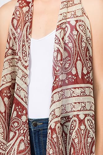 Image of Scarfand's Women's Sheer Open Front Lightweight Sleeveless Long Duster Cardigan Vest