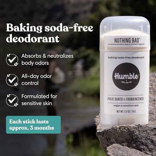 Image of Humble Aluminum-Free Deodorant, Palo Santo, Lavender & Bergamot - 3 Pack | Baking Soda-Free, Clean, Fresh, Natural, Essential Oils, Sensitive Skin, Long-Lasting Odor Control, Cruelty-Free, Men & Women