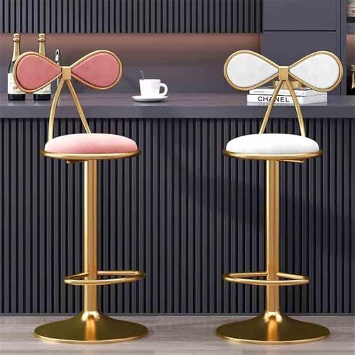 Tabouret de bar rose réglable : la solution assise confortable pour îlot central - 3