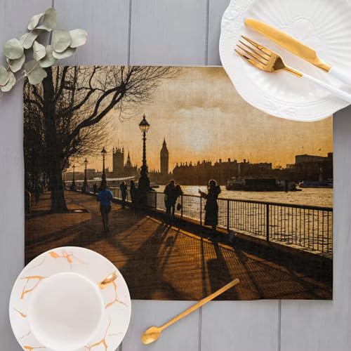 Sets de table en lin Londres : éveillez vos souvenirs de voyage à chaque repas