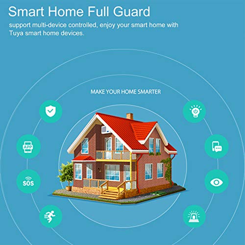 Tuya Zigbee Sensor de alarme de sirene Alarme igente Som de sirene e buzina de alarme de luz Sistema