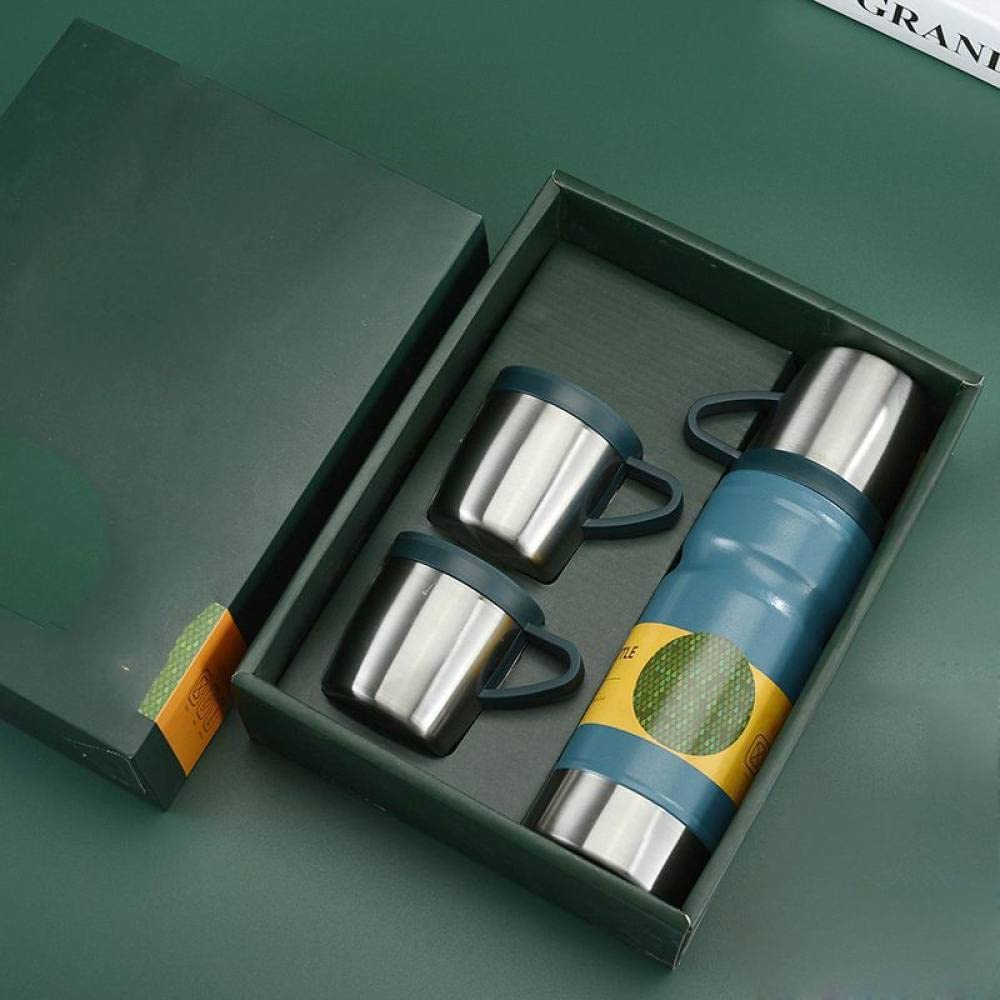 680ML Vacuum Thermos Coffee Tumbler Portable Travel Cup Stainless Steel Mug Trip Water Bottle Tea Infuser Bottle Blue