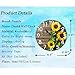Naanle Stylish 3D Beautiful Sunflowers Vintage Wood Autumn Round Wall Clock, 9.5 Inch Battery Operated Quartz Analog Quiet Desk Clock for Home,Office,School