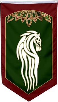 Middle Earth Rohan Flag Swallowtail Pennant banner 30x50inch Man Cave IV
