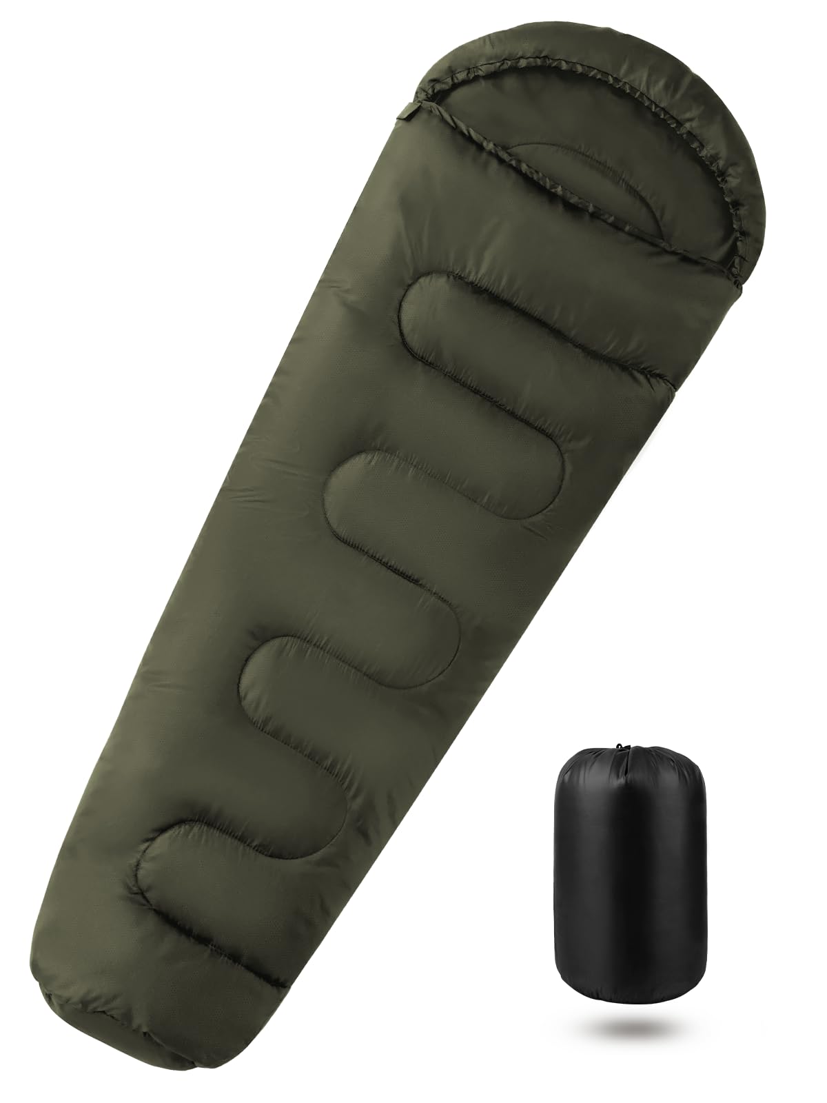 Sac De Couchage 3 Saisons Ultraléger - 1200g - Été Printemps Automne - 210x80cm - Rangement Compact - Imperméable
