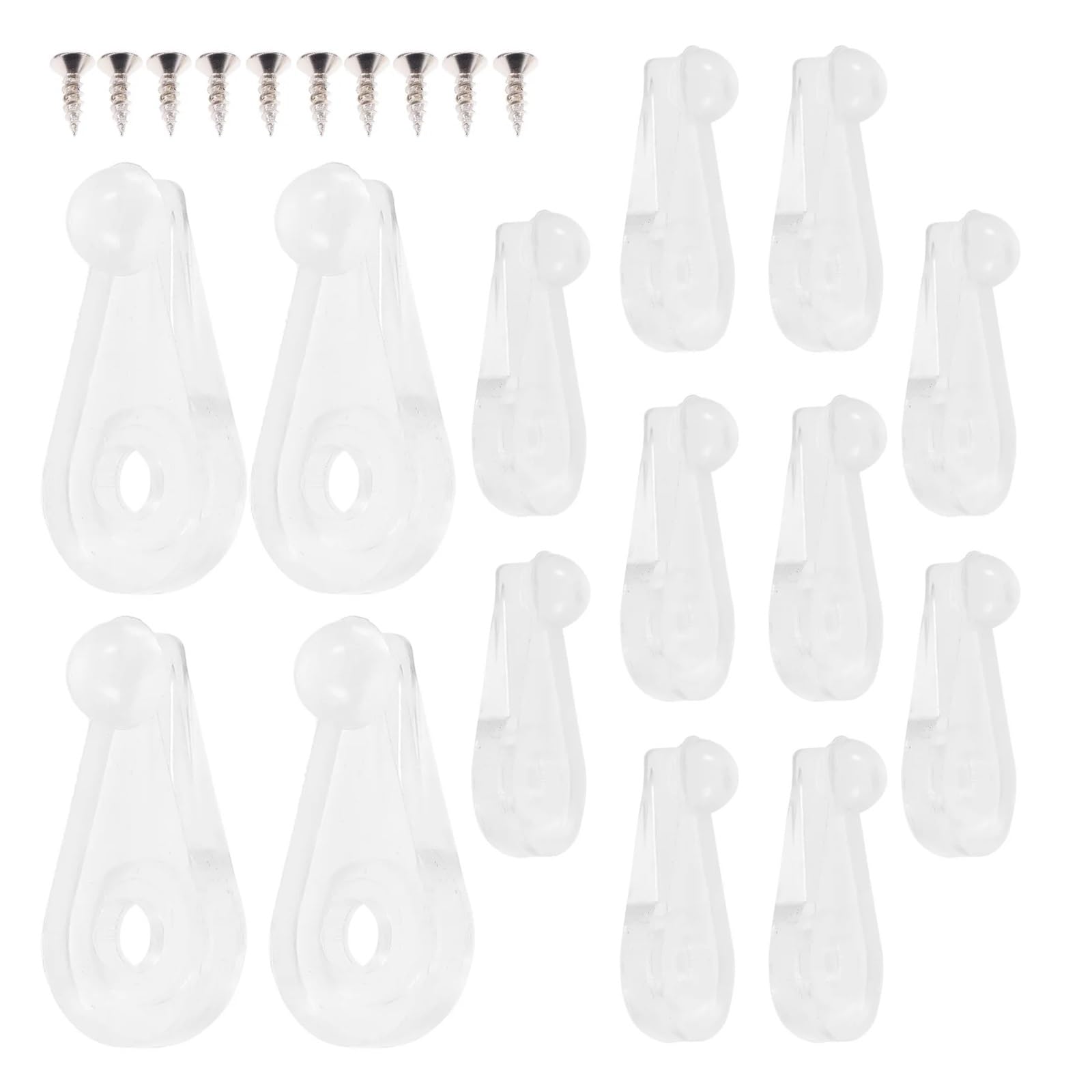 50pcs Glass Holder Clips For Mirror Glass Door Fixing Mounting Brackets Clamp With Screws Durable Hardware Fittings