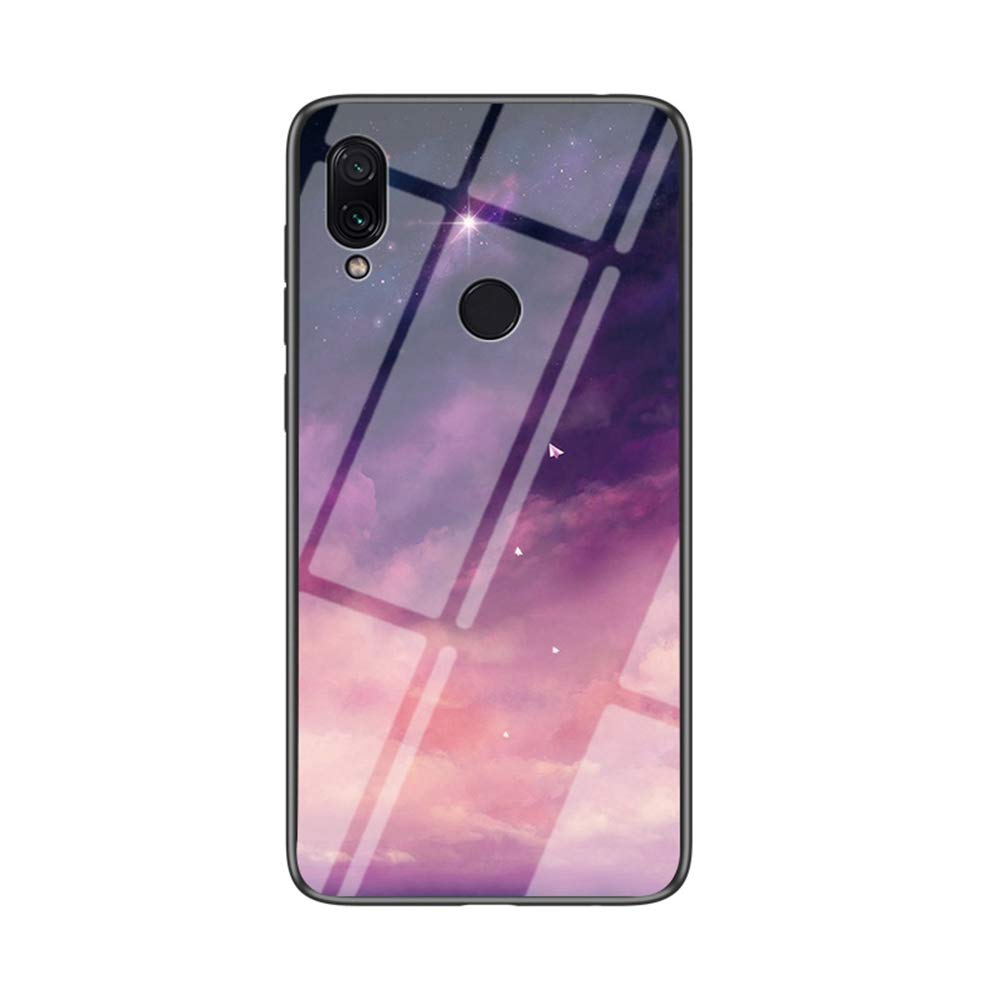 MadBee Cover per Xiaomi Mi Max 3 [con Pellicola Proteggi Schermo],Custodia Protettiva in Vetro Temperato 9H [Motivo in Marmo] + Cornice Paraurti in Silicone Morbido Cover Case (Nero