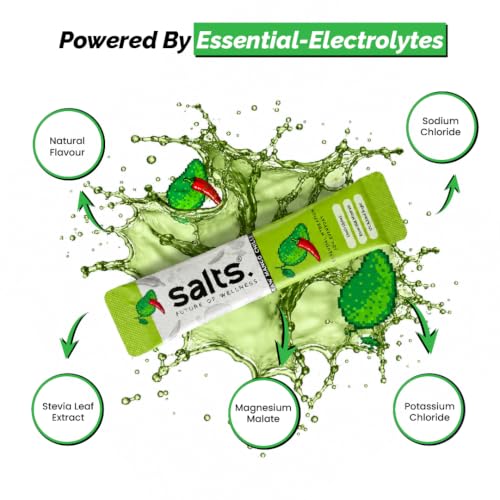 Image of Salts Electrolyte Powder, 15 Sachet with Zero Sugar, Electrolytes Hydration Mix Drink for Summer Heat, Workout Recovery and Travel, Keto and Vegan Friendly, (Raw Mango Chilli)