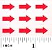 1,500+ Small Red Arrow Stickers Kiss Cut Self Adhesive Color Coding Labels by IntelGifts. For Use at Home, Office or School