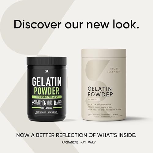 Miniatura 2 de Sports Research Polvo de cocina de colágeno de gelatina, procedente de vacas criadas en pastos, ideal para cocinar y hornear, certificado apto para
