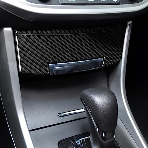 Image of Car Center Control Storage Panel Sticker, Gray, Metal, Genuine Carbon Fiber, 2013-2017 Honda Accord Accessories, Waterproof, Irregular, Powder Coated, Single Use