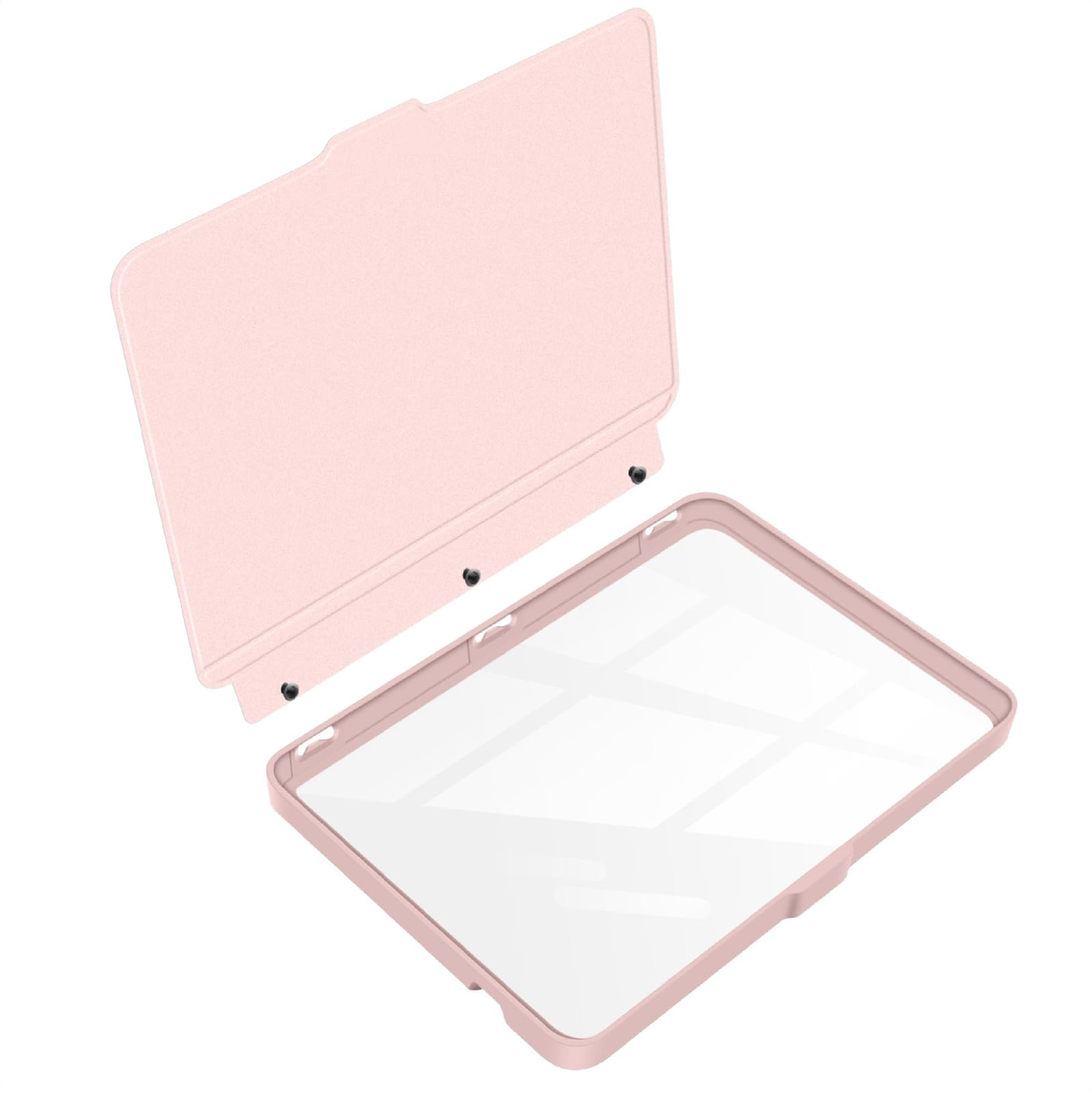 GIOPUEY Cover Compatibile con Kobo Clara Colour/Clara BW/Clara 2E, Flip Pelle + PC TPU Trasparente Guscio Rigido Posteriore - Pink