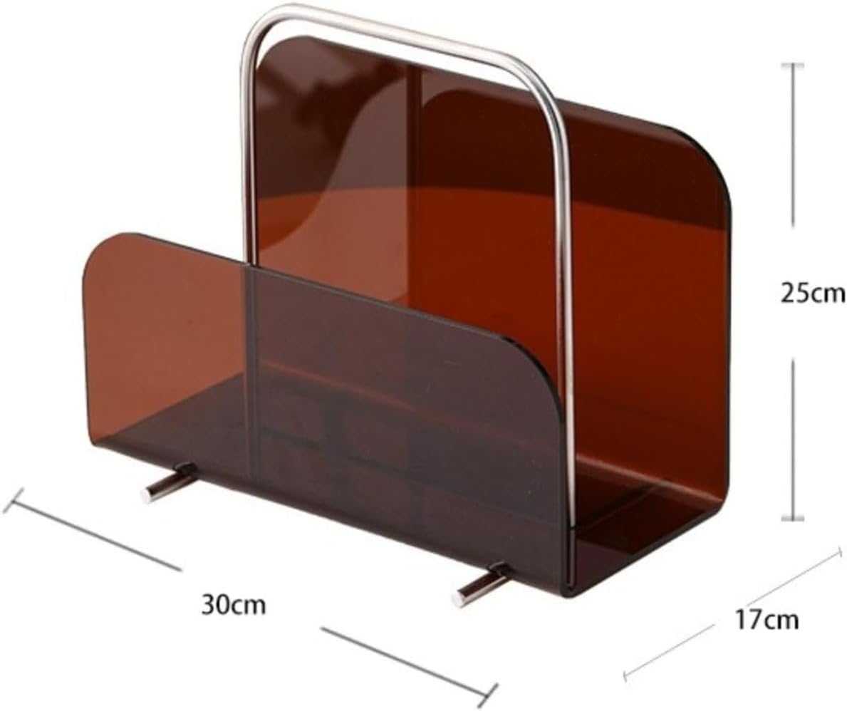 PVTKアクリルマガジンラック クリスタルクリアな透明設計のアクリル本棚 雑誌収納ボックスとして活用 デスク・応接室用小さな本棚 ス