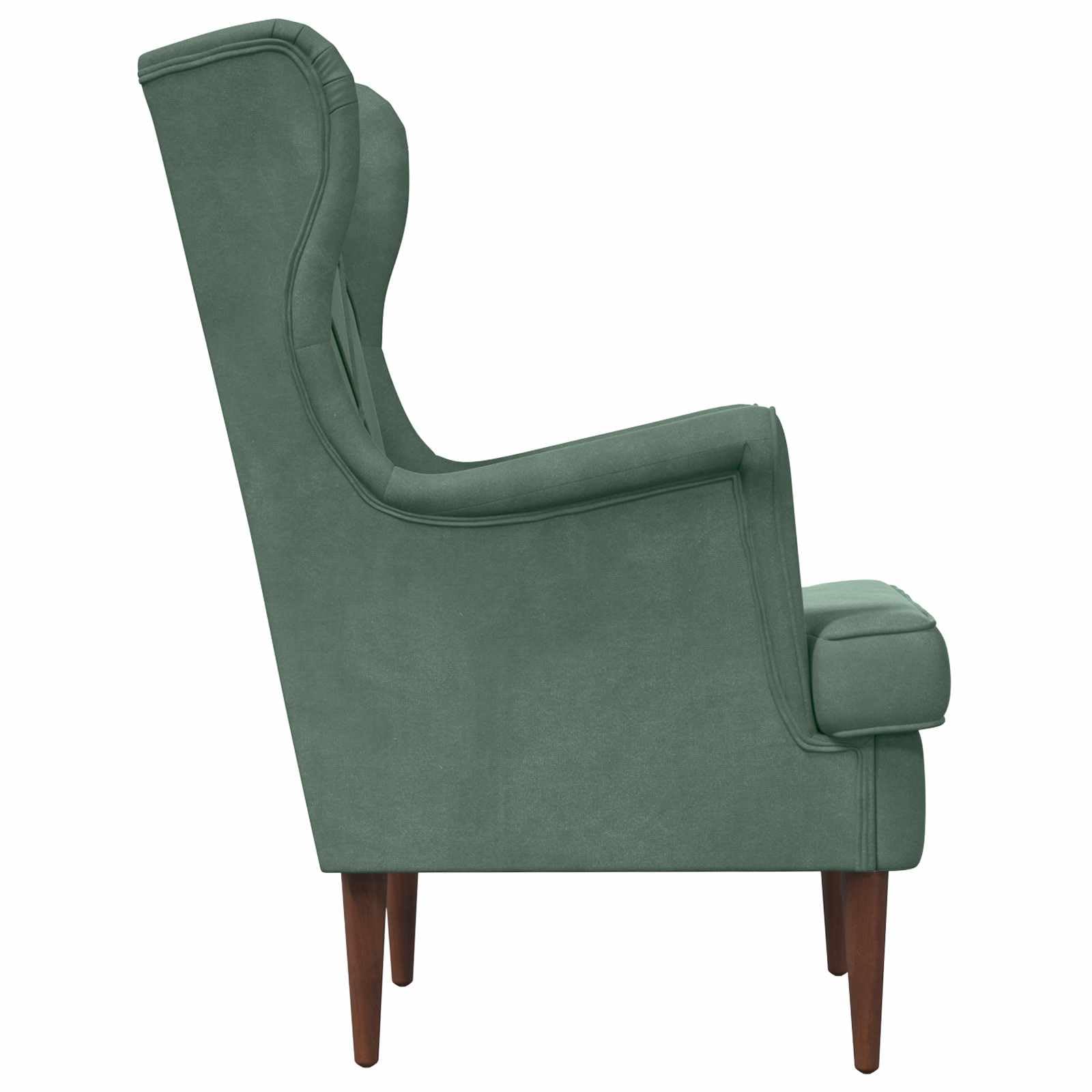 Fotel w kolorze morskiej zieleni aksamitu, ze zdejmowaną poduszką, wytrzymała metalowa rama drewniana, 65 x 79 x 100 cm, fotel wypoczynkowy i tapicerowany do salonu, sypialni, kącika do