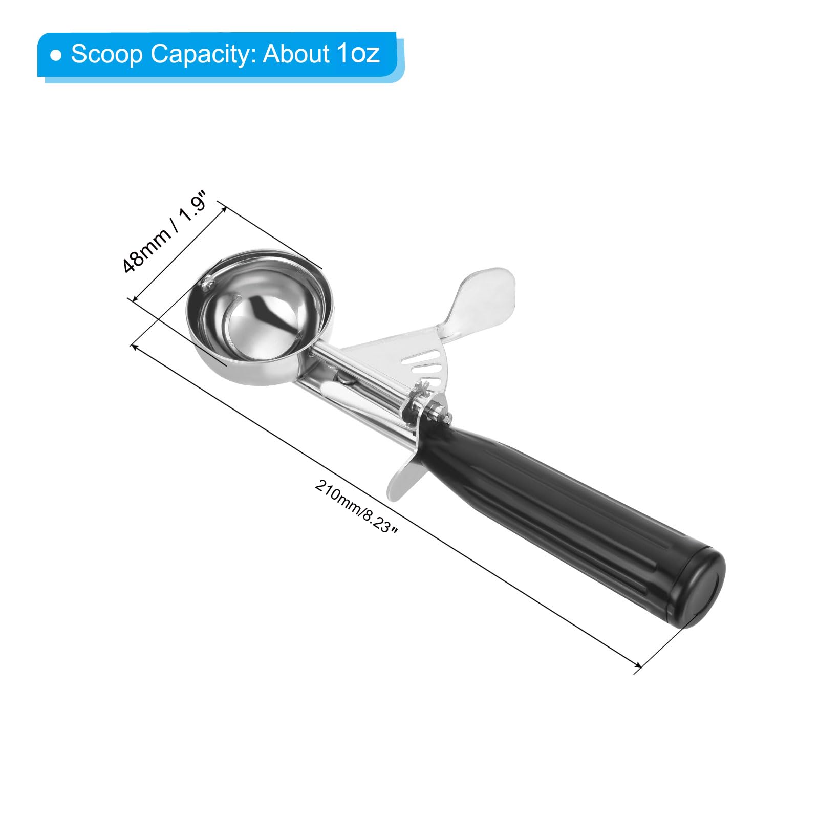 PATIKIL 1 Ounce Ice Cream Scoop with Trigger - Image 2