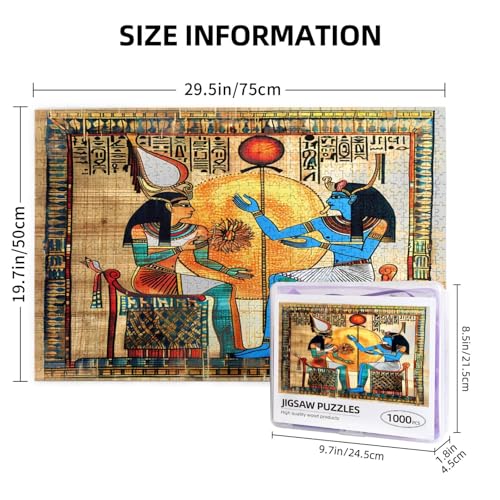 Mexpekil 1000 Pieces Jigsaw Puzzles for Adults Egyptian Egypt Papyrus Women Wooden Puzzles Challenging Puzzle Games for Teenagers Gifts - Image 3