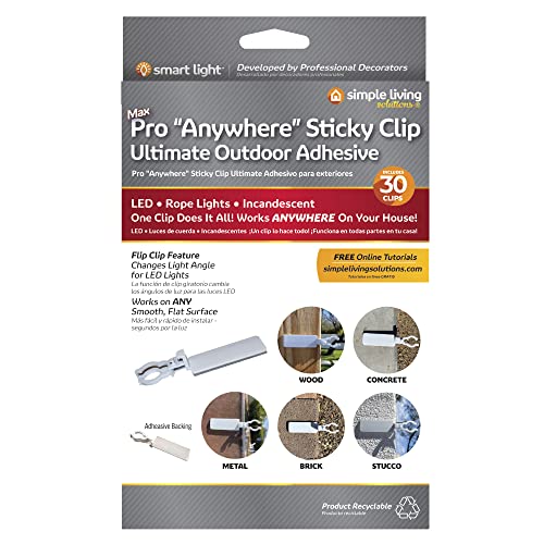 Image of Northlight 25ct Anywhere Outdoor Sticky Adhesive Clips