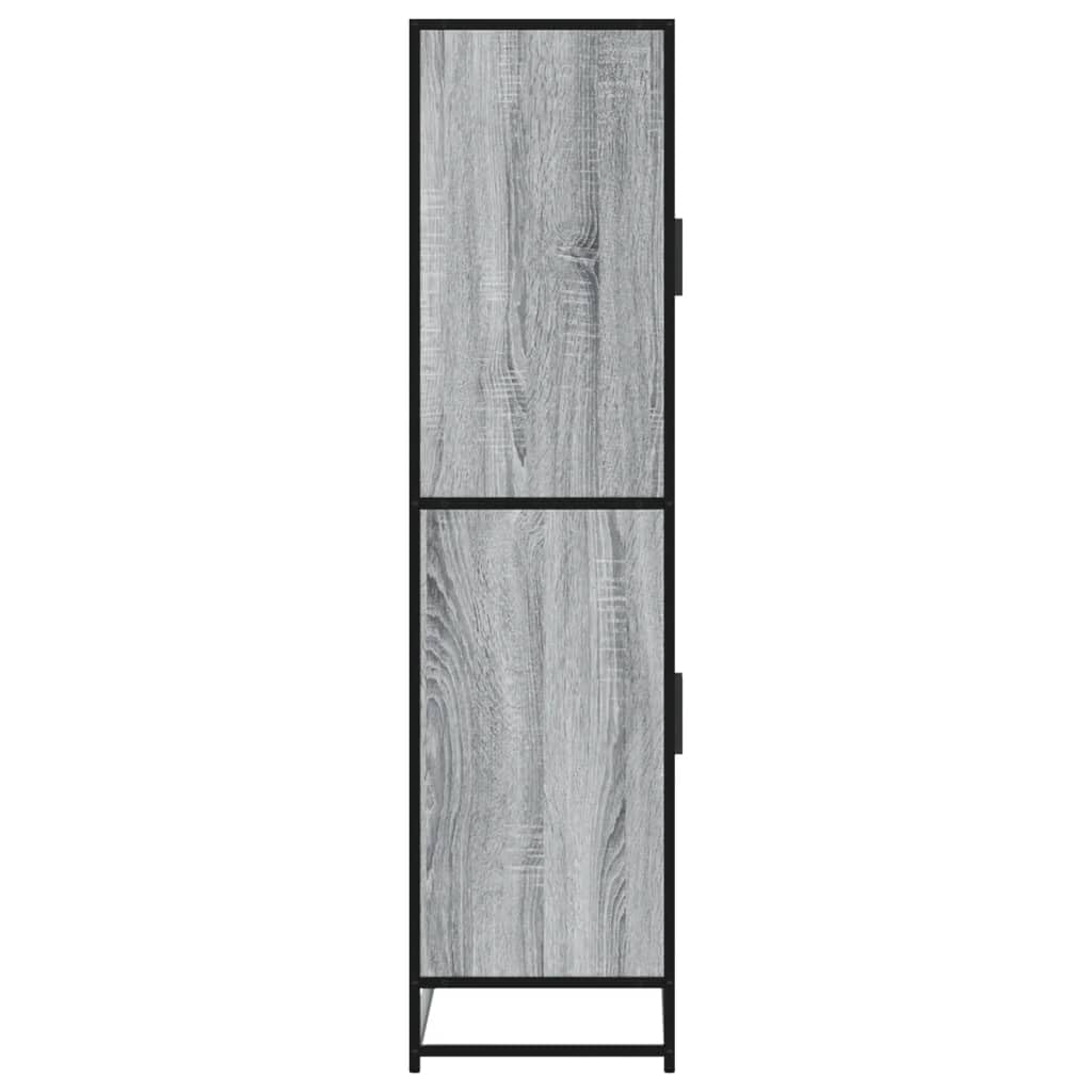Meuble haut gris sonoma 68 x 35 x 139 cm en bois avec structure en